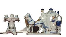 Retro Figurines Victorian Carriage Antique Blue White Table Limited Buy Now picture