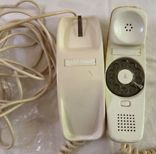 Vintage Western Electric Trimline Rotary White Desk Phone Original Cords picture