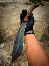 BEAUTIFUL CUSTOM HANDMADE 16'' HIGH CARBON  STEEL HUNTING DAGGER WITH SHEATH picture