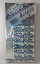 Vintage Ohio Blue Label Double edge razor blades Store Display 12 BOXES RARE  picture