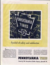 1947 Pennsylvania Tires Rubber Company Jeannette PA Vintage Print Ad A36 picture