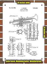Metal Sign - 1939 Selmer Trumpet Patent- 10x14 inches picture