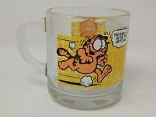 Vintage 1978 McDonald's Promotional Garfield The Cat Glass Mug Hot Cakes picture