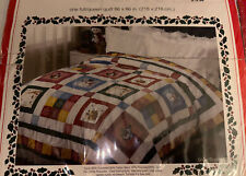Vintage NOS Sears Snow Buddies Holiday Patchwork Quilt FULL / QUEEN New Original picture