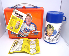 Superb 1980's Wayne Gretzky Lunch Box & Thermos Aladdin With Label And Insert picture