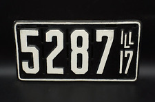 Short 1917 ILLINOIS License Plate Low Digit # 5287 picture