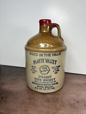 Vintage McCormick Platte Valley Straight Corn Whiskey Jug with Cork OriginalSeal picture