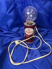 Handmade Lamp VINTAGE Edison Bulb Dr. Pepper Can Soda 12 oz Power Plug 1958-60 picture