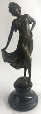 Handcrafted Detailed Ballerina Dancer Dance Trophy Bronze Sculpture Figurine Art picture