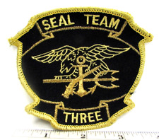 Vintage US Navy Seal Team Three 3 Jacket Patch USN United States Military picture