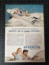 Vintage 1958 Evinrude Boat Motors Print Ad picture