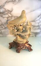 Vintage Chinese soapstone hand carved Peace Doves 5