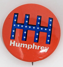 VTG 1968 HHH Hubert Humphrey Presidential Political Campaign Pin Button AA23 picture