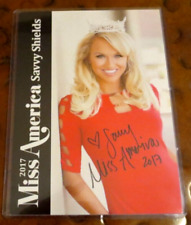 Savvy Shields signed autographed postcard Miss America 2017 picture