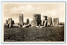 c1930's Stonehenge Salisbury Plain Wiltshire England RPPC Photo Postcard picture