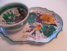 CUP & TRAY MADE IN ITALY VINTAGE ITALIAN SET 9.25 x 6.25 INCHES #3 picture
