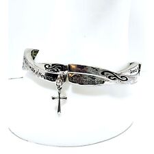 Vintage Serenity Prayer Bracelet Silver Toned Stretch picture