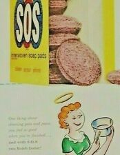 Vintage Print Ad S.O.S. Soap Pads Color Graphics Look Magazine Ad 1959 picture