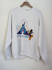 Vintage Walt Disney World White Crew Neck Sweatshirt Mickey Mouse SZ XL  picture