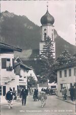 GERMANY Oberammergau animated street 1950S RPPC picture