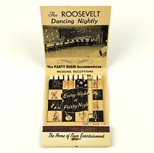 Vtg The Roosevelt House of Fine Entertainment Giant Matchbook Advertising RARE picture