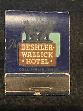 VINTAGE MATCHBOOK - DESHLER-WALLICK HOTEL - COLUMBUS, OH - UNSTRUCK picture