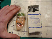 VINTAGE clean UNUSED--AMAZING PLASTICIZED RUBBER ACTION FACE in box 1966 hackman picture