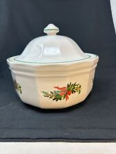 Vintage Pfaltzgraff Christmas Heritage 1.75 Qt Coverd Casserole Dish Holly 2-315 picture