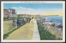 View up Shore Road Narragansett Pier RI postcard 1920s picture