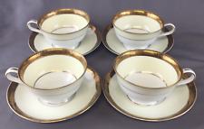 Vintage Set of 4 Noritake Goldkin Pattern #5675 Cup & Saucer Sets (8 Piece Set) picture