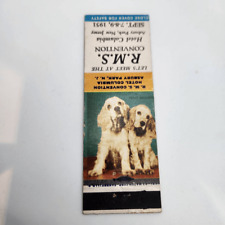 Vintage Matchcover Dogs RMS Convention Asbury Park NJ 1951 picture