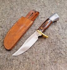 Vtg Westmark Knives Model 702 Fixed Blade Hunting Knife w Leather Sheath USA picture