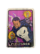Vintage Marvel Punisher Prism Sticker Kodak Vending Sticker 1990s Dual Pistols picture