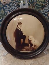 Columbia Medallion Studios Celluloid Tin Type- Early 1900's -Child & Dog picture