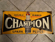 Antique style vintage look Champion Spark Plug Dealer Sales Service Sign picture