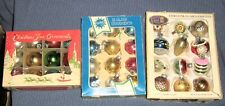 Vintage Lot 3 Boxes Christmas Ornaments,Glass Bulbs,Coby,Made Japan,Kurt Adler picture