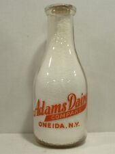 TRPQ Milk Bottle Adams Dairy Co Oneida NY ONEIDA COUNTY 1943 Cream & Buttermilk picture
