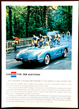 Chevy Corvette Convertible Original 1959 Vintage Print Ad picture