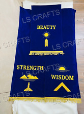 Masonic Regalia Free Masons Masonic Blue Lodge Pedestal Covers - Set of 3 - Hand picture