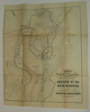 VTG CIVIL WAR MAP REBEL FORTIFICATIONS ON THE MISSISSIPPI RIVER AT NEW MADRID picture