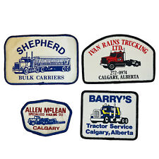 Lot of 4 Trucking Company Patches Ivan Rains Barry's Shepherd Allen McLean VTG picture