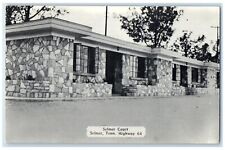 1962 Selmer Court Exterior Roadside Selmer Tennessee TN Posted Trees Postcard picture