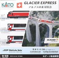 KATO N Gauge Alps Glacier Express Basic 3-Car Set 10-1816, Railway Locomotive picture