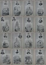 Original 1853 Engraved Architectural Views 16 BOSTON CHURCHES Pastors Portraits picture