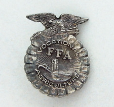 FFA Vocational Agriculture Pin Brooch Vintage Sterling Silver Bird Owl Eagle picture
