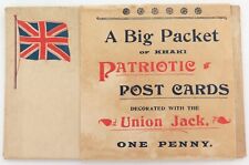 .c1900 4 Unused “Khaki Patriotic Union Jack Postcards” With Original Wrapper. picture