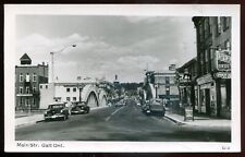 GALT Ontario 1950s Main Street Stores. Real Photo Postcard picture
