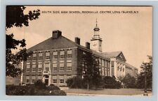 Long Island NY S. High School Rockville Centre New York c1910 Vintage Postcard picture