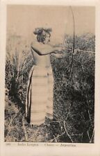 ARGENTINA ~ LENGUA INDIAN MAN WITH BOW & ARROW POSED IMAGE REAL PHOTO PC 1930s picture