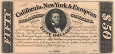 California, New York and European Steamship Co. $50 - Obsolete Notes - Paper Mon picture